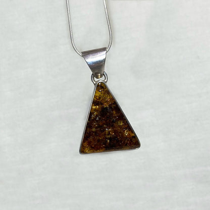 Triangle Amber Pendant