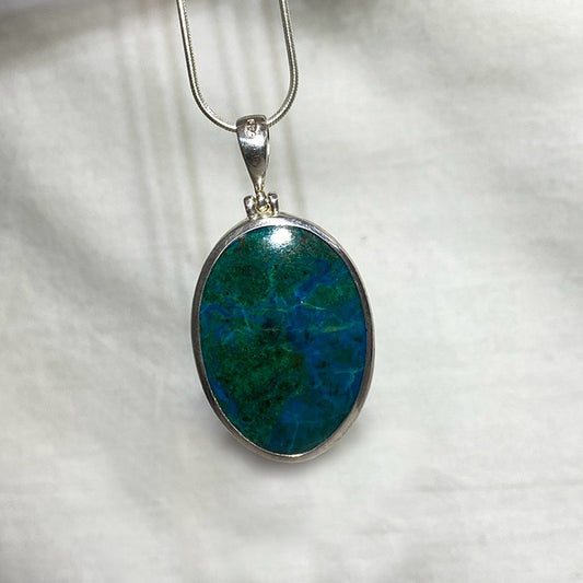 Oval Chrysocolla Pendant