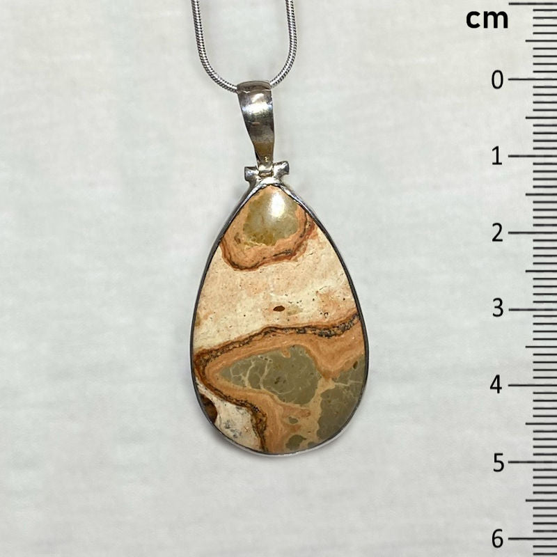Teardrop Leopardite Pendant
