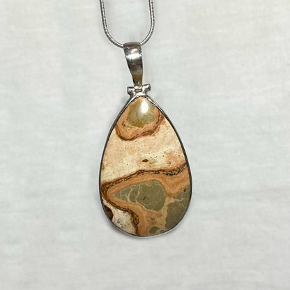 Teardrop Leopardite Pendant