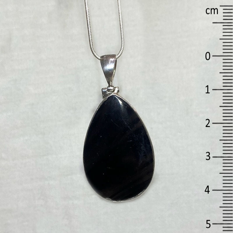 Teardrop Black Obsidian Pendant