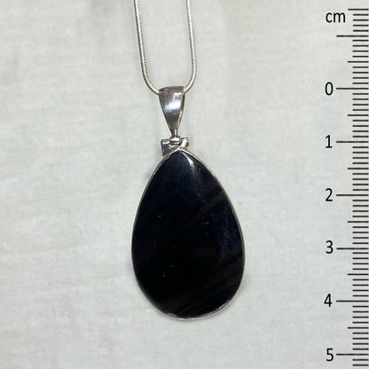 Teardrop Black Obsidian Pendant