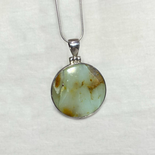 Round Andean Opal Pendant