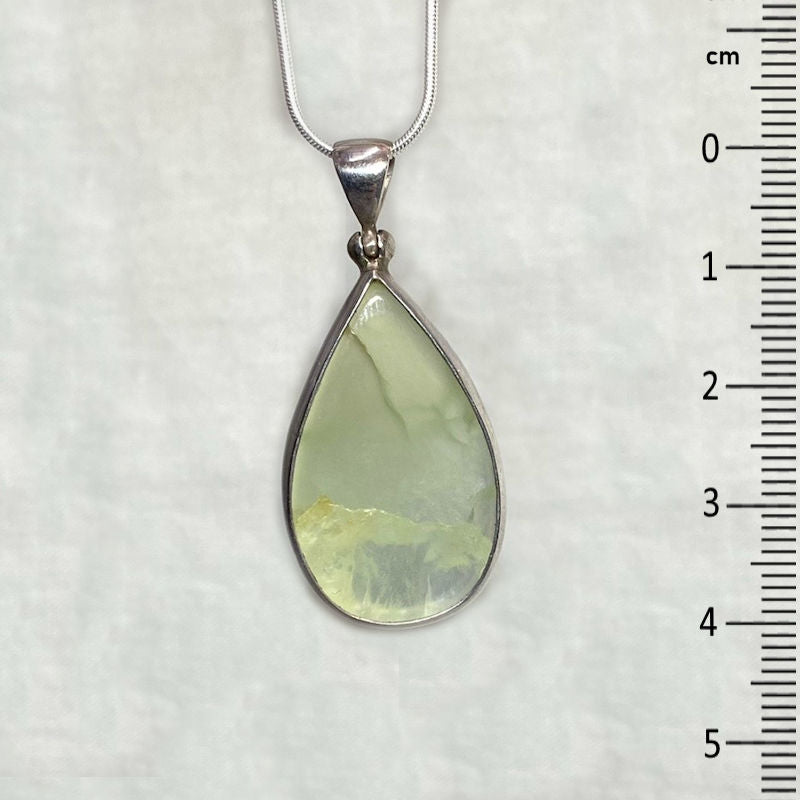 Teardrop Prehnite Pendant