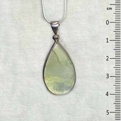 Teardrop Prehnite Pendant