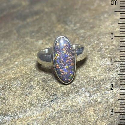 Oval Andamooka Opal Ring- Size 8.5