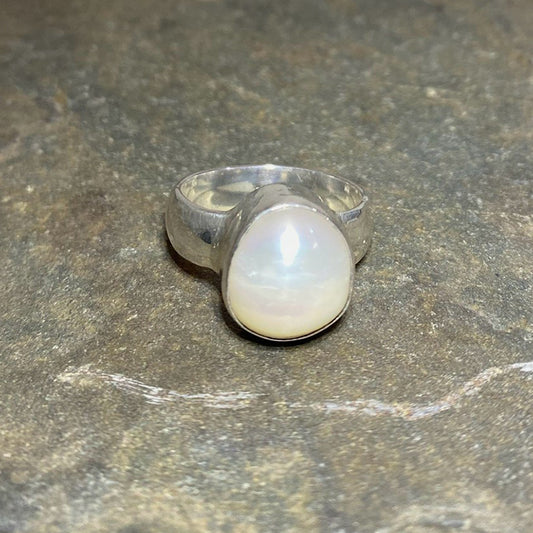 Champagne Pearl Ring - Size 8.5