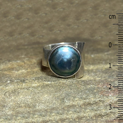 Round Keshi Pearl Ring- Size 8