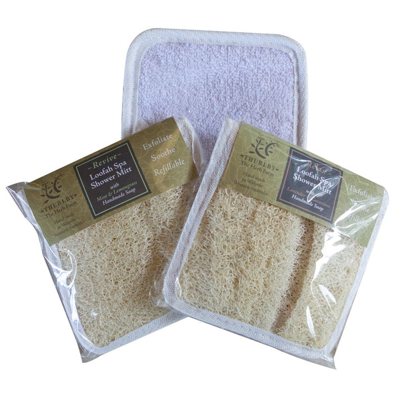 Thurlby Loofah Spa Shower Mitt & Handmade Soap