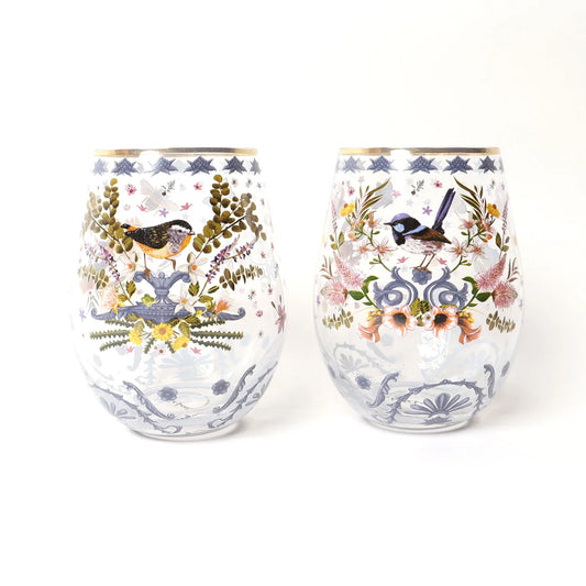 Enchanted Garden Glass Tumblers (Set of 2)